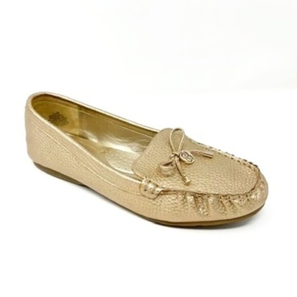 Bandolino B-Flexible Moccasin Loafer Women's Size 8 Metallic Gold Faux Leather - Picture 13 of 13